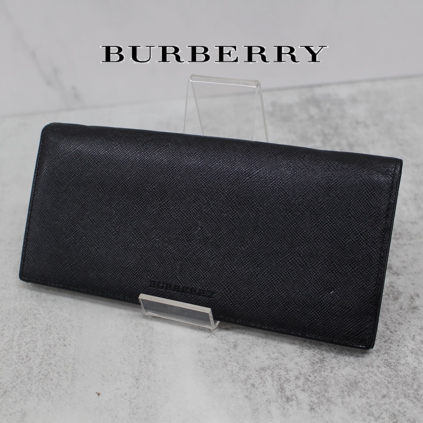 S046)【美品/参考6万】BURBERRY/バーバリー 長財布 ブラック ノバ