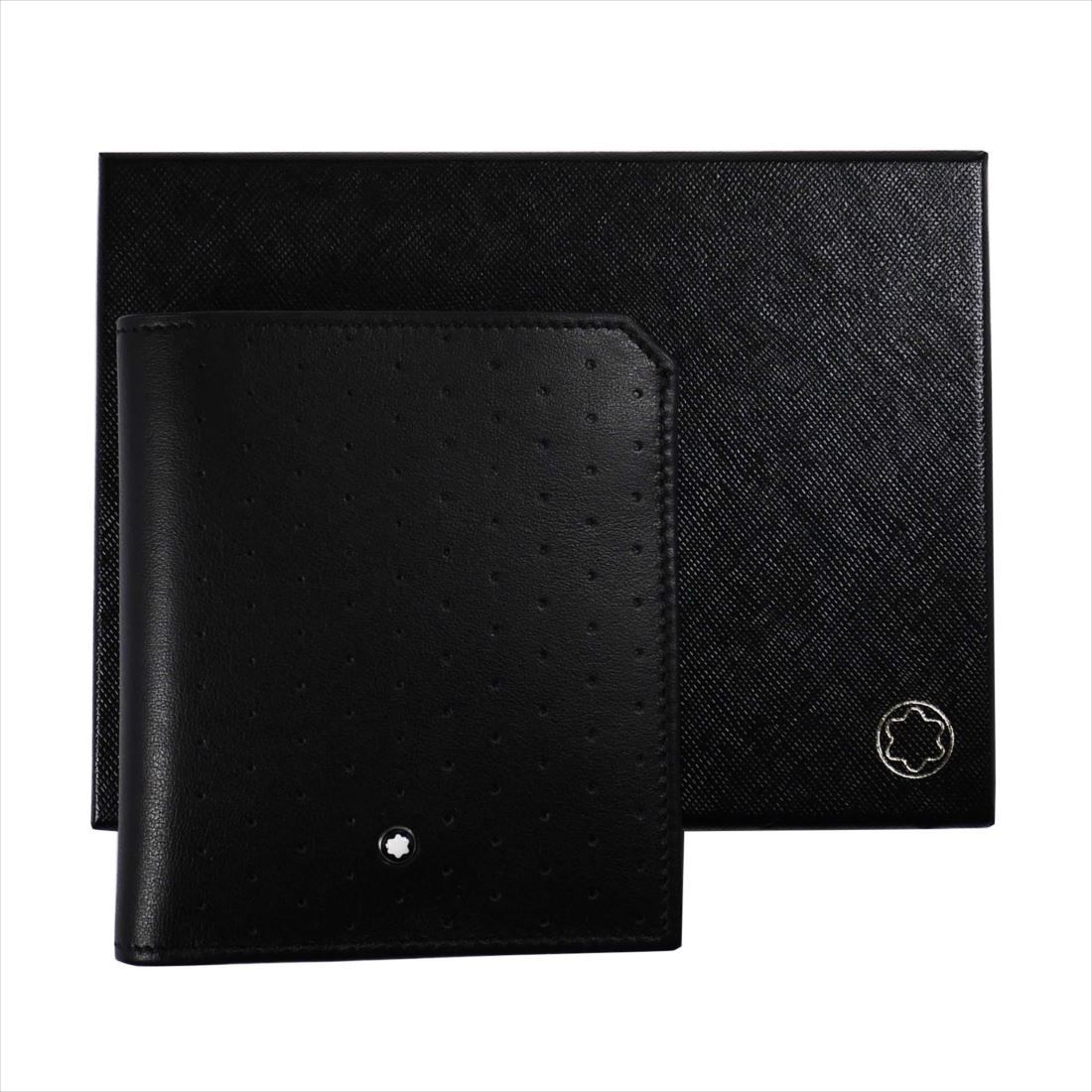 【MONTBLANC】二つ折り財布 新品/未使用】MONTBLANC 二つ折り財布 6cc ブラック