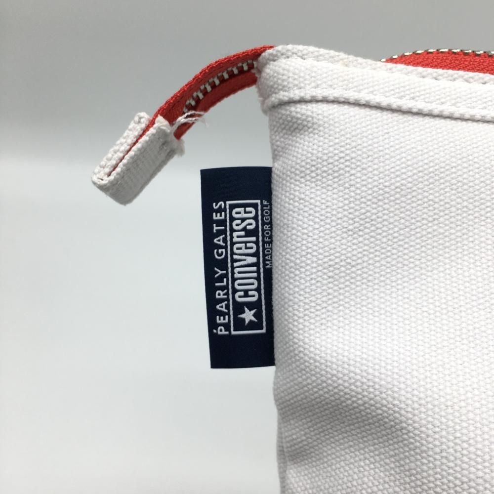 【超美品】パーリーゲイツ×コンバース シューズケース 白×ネイビー オールスター 持ち手ボーダー 星ゴルフ PEARLY GATES ☆特価☆【超美品】パーリーゲイツ×コンバース シューズケース