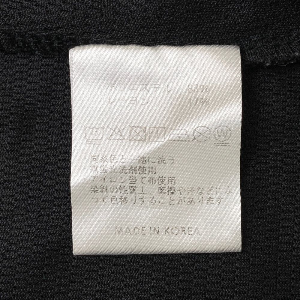 長袖モックネックTシャツ ブラック系