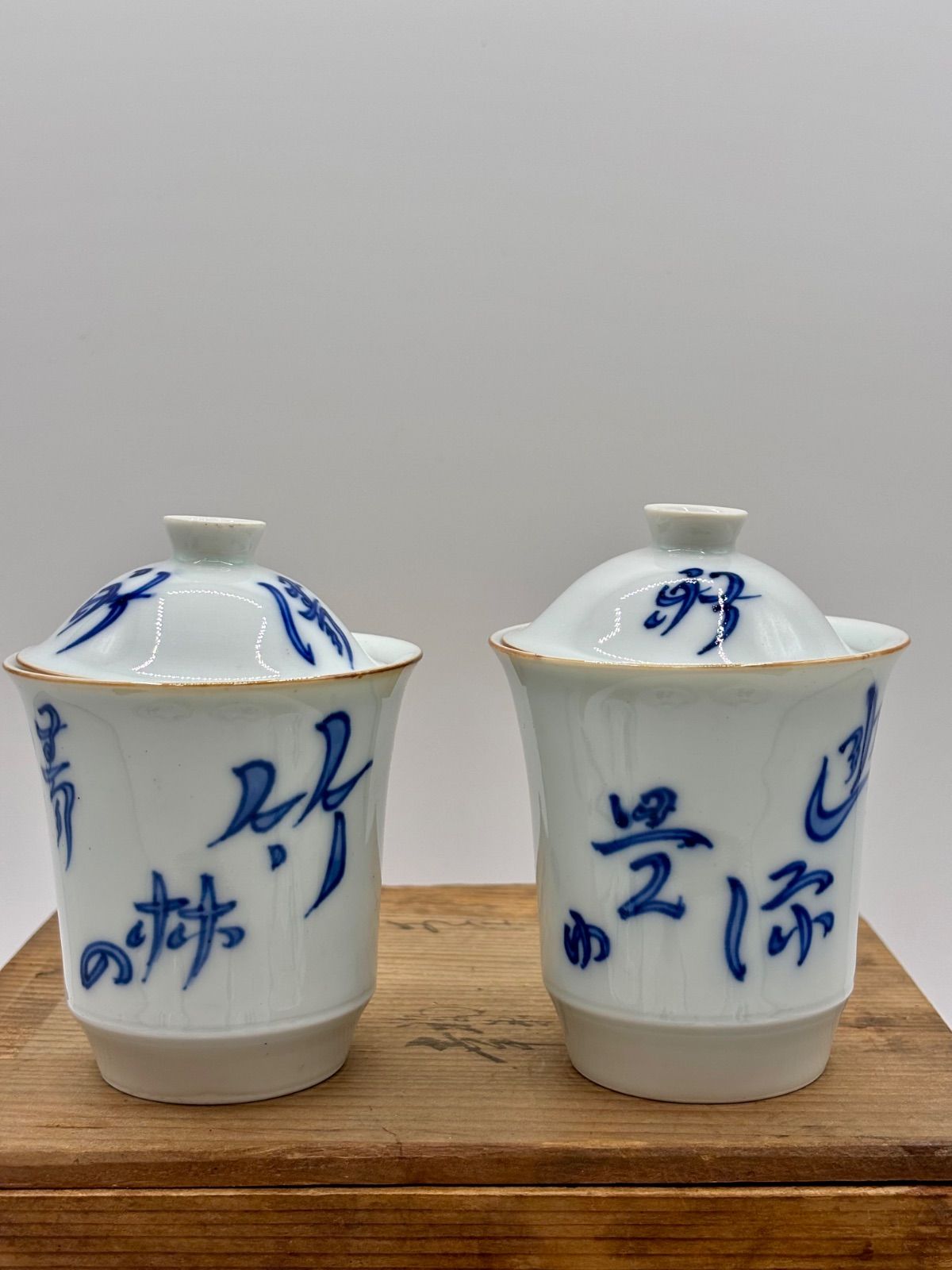 幸兵衛窯　色絵　筋文　八角　湯呑　5客　共箱　N　5991 幸兵衛窯 色絵 筋文 八角 湯呑 5客 共箱 N 5991
