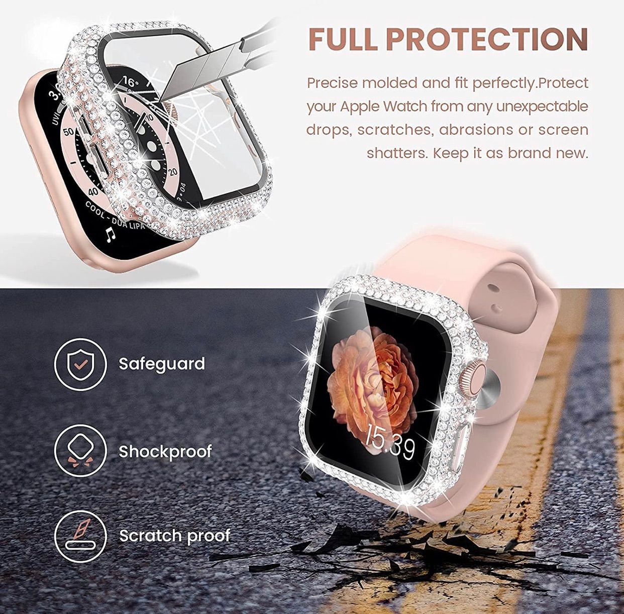 AppleWatch カバーキラキラ アップルウォッチケースキラキラクリ
