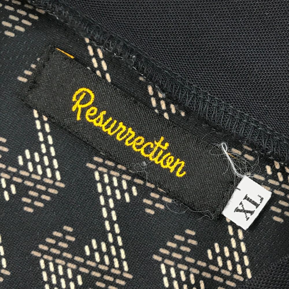 サイズ：XL RESURRECTION レザレクション 2023年モデル ハイネック 半袖Tシャツ  ブラック系 [240101497709] ゴルフウェア メンズ ストスト サイズ：XL RESURRECTION レザレクション 2023年モデル