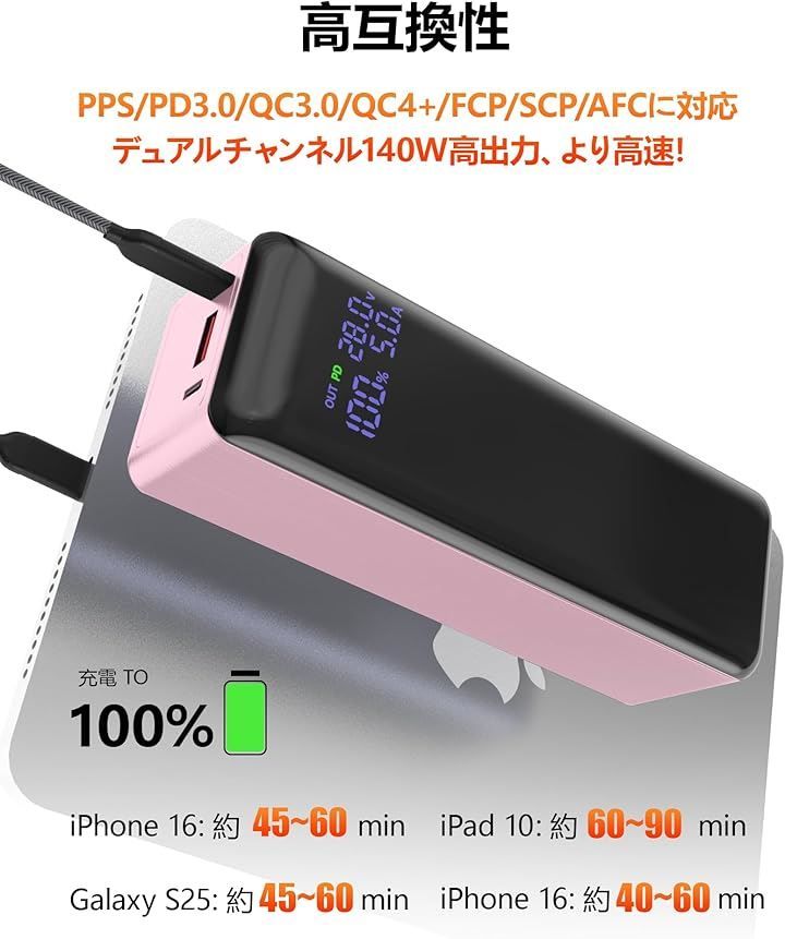 モバイルバッテリー 40000mAh