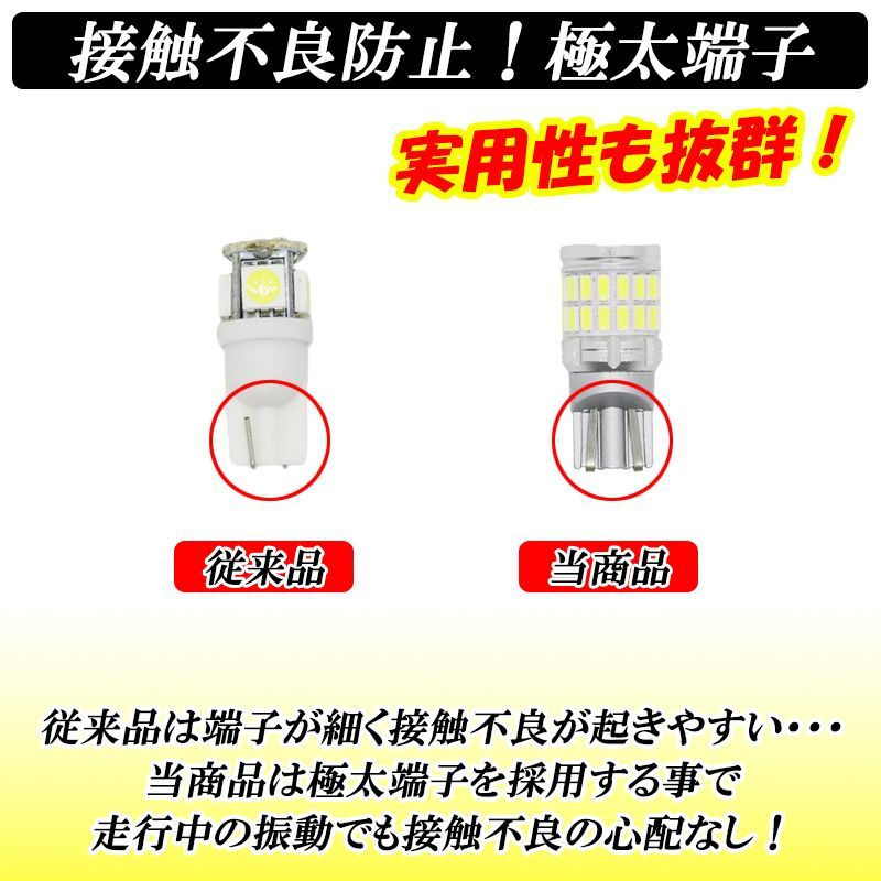 タントカスタム T10 ポジションランプ LED 爆光 ホワイト - メルカリ