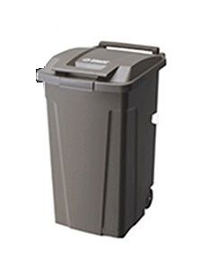 ハンドル付 ダストボックス90 ブラウン 90L 2輪キャスター付 6728SP(060069-003)