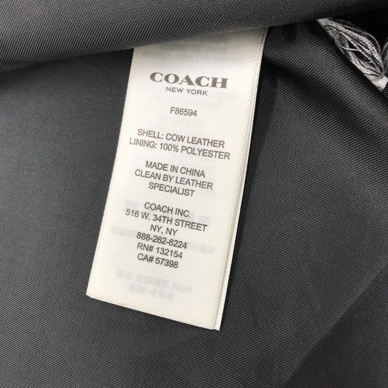 COACH レザージャケット カウレザー シングル ライダース F86594 美品