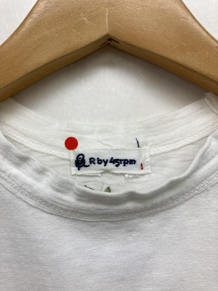 R by 45rpm　アールバイフォーティーファイブアールピーエム　Tシャツ　シンプル　アニマル刺繍　送料込み　S　960659