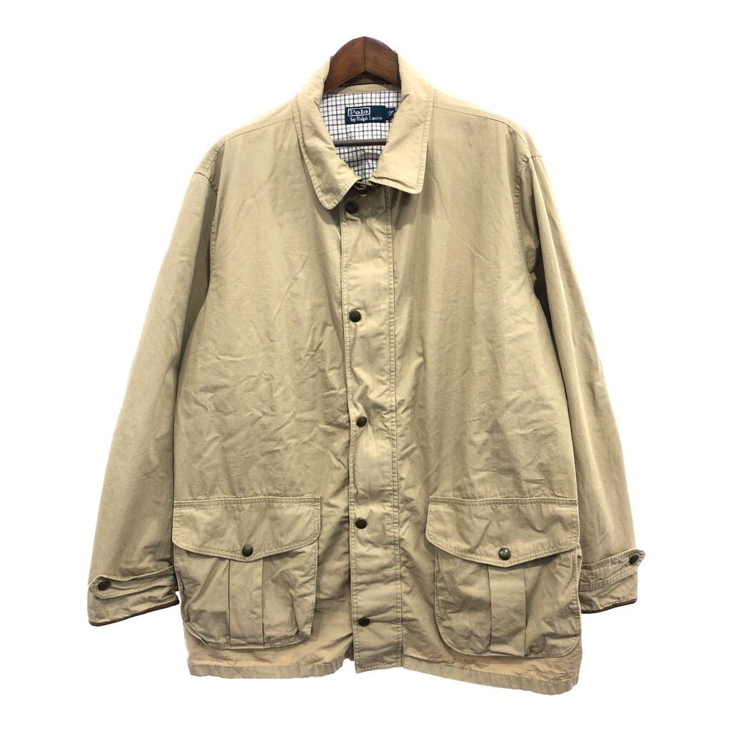 美品 Polo Ralph Lauren ハリントンジャケット ベージュ LL 90s Polo ポロ ラルフローレン スウィングトップ ベージュ系 M