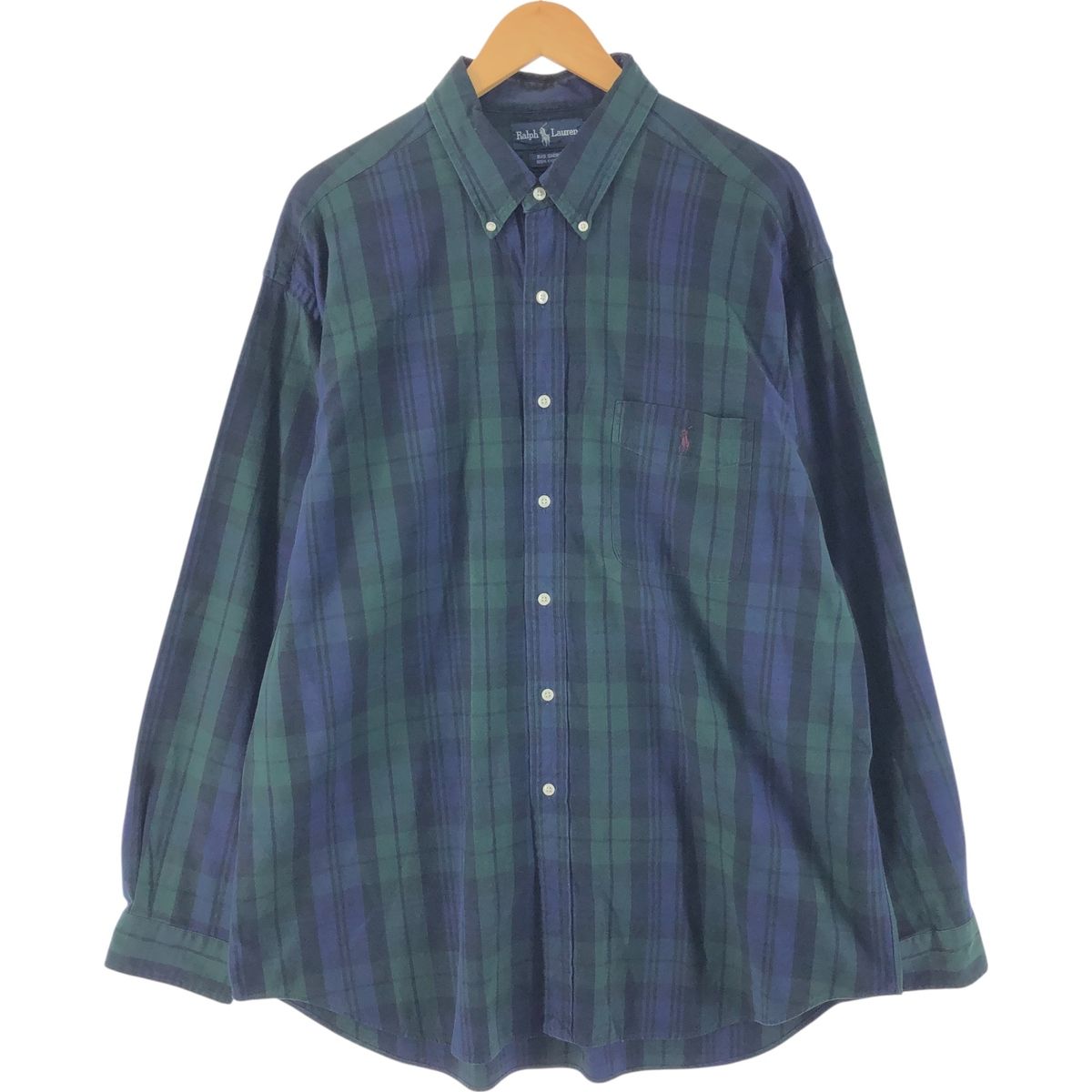 古着 ラルフローレン Ralph Lauren BIG SHIRT ブラックウォッチ