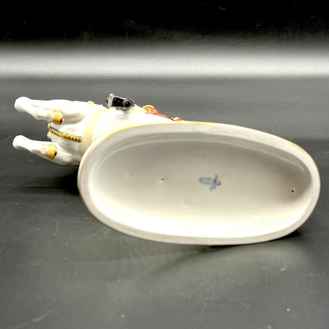 アウガルテン フィギュリン スペイン乗馬学校 馬 クールベット 陶器置物 美品 アウガルテン フィギュリン スペイン乗馬学校 馬 クールベット