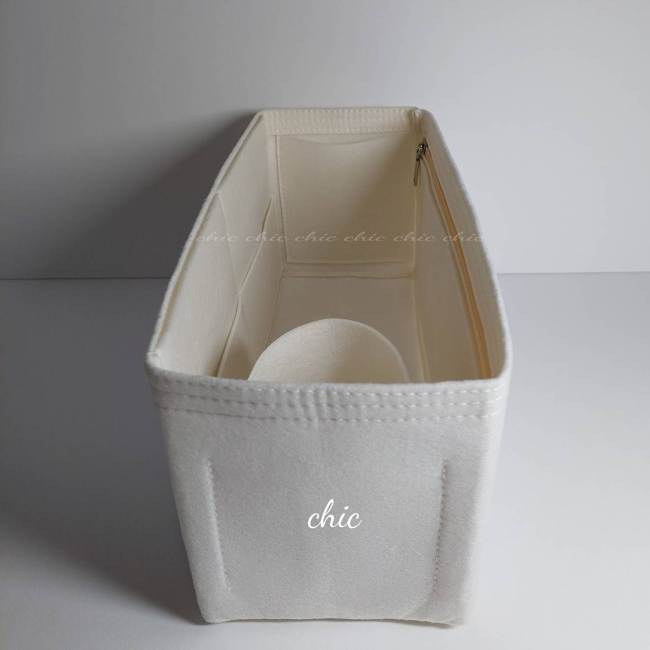 バッグインバッグ❥ゴヤールサンルイPM用 No. 1 ホワイト 白 クリーム  