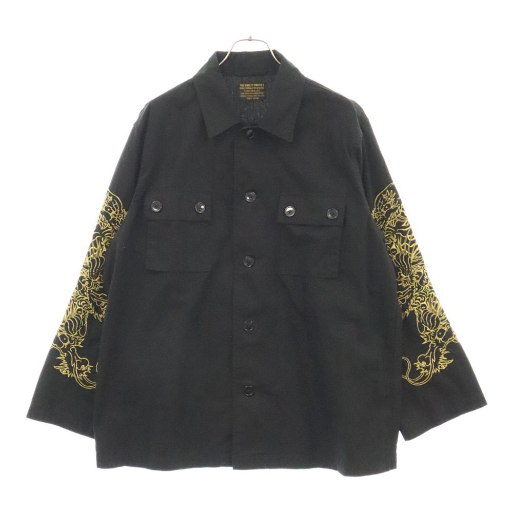 WACKO MARIA (ワコマリア) × TIM LEHI ティムリーハイ ARMY SHIRT 刺繍 アーミーシャツ ブラック