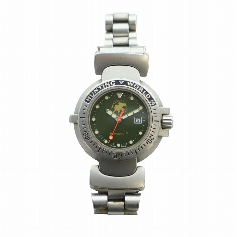 美品 HUNTING WORLD 時計 SPORTABOUT クォーツ Hunting World Sportabout Quartz watch / SPM-016214179, Swiss