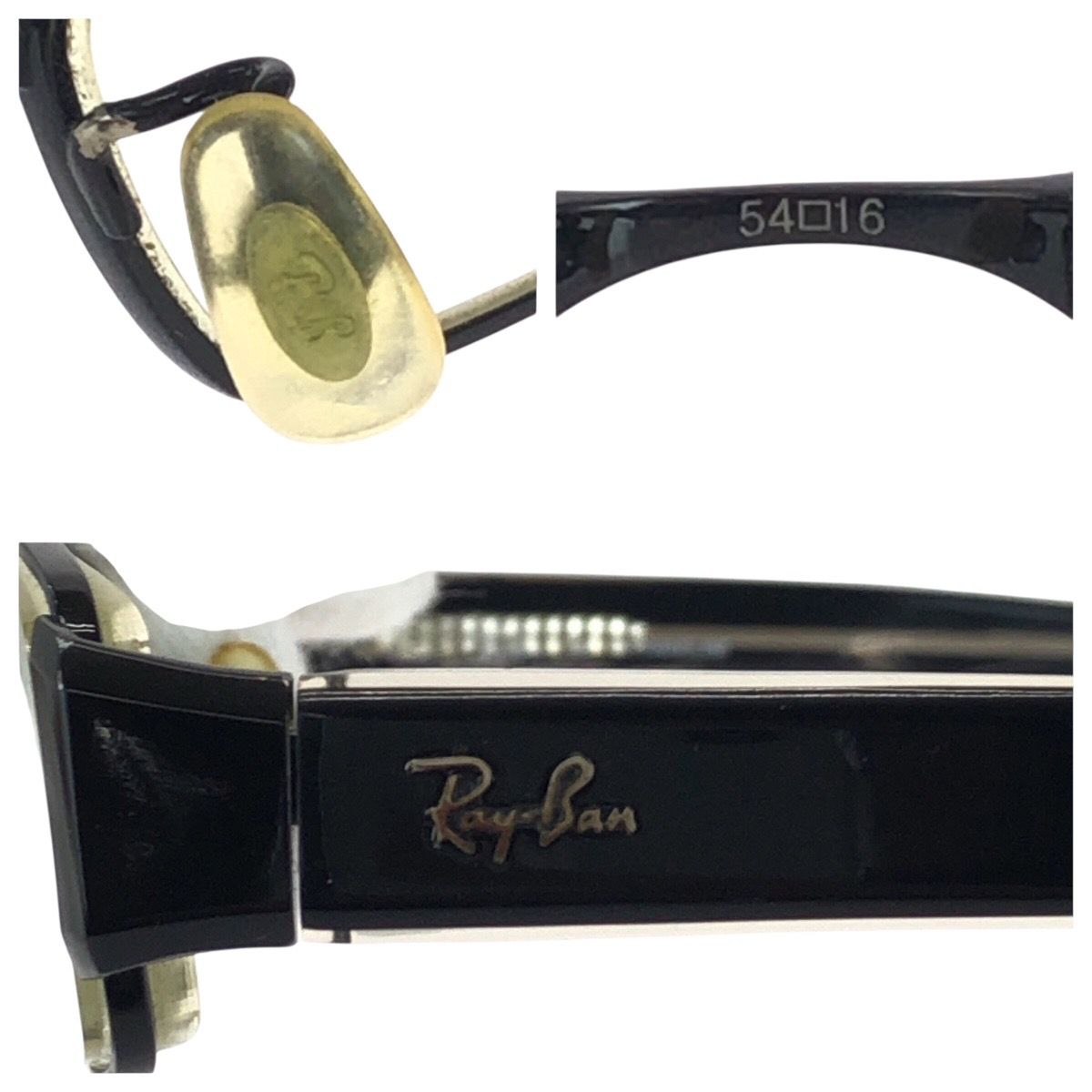 【中古】 レイバン Ray-Ban メガネフレーム プラスチック ケース メガネ拭き付き RB5130 01HD160 Ray-Ban レイバン 男女兼用 ブラック 黒 プラスチック 5385D 2000 55