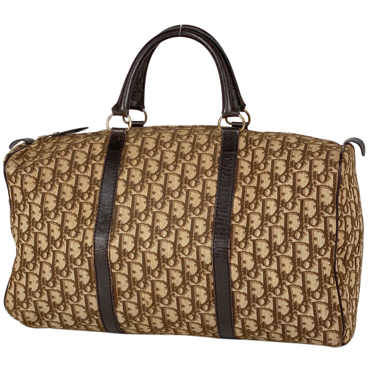 美品✨dior トロッター　ボストンバッグ　レザー　キャンバス　手提げ Dior トロッターボストンバッグ キャンバス レザー 手提げ