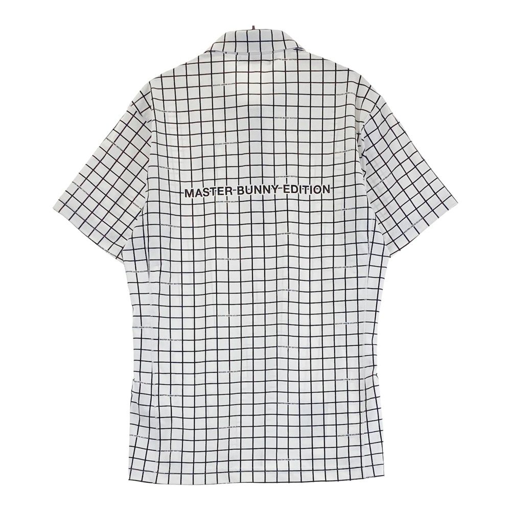 サイズ 4 MASTER BUNNY EDITION マスターバニーエディション 2025年 半袖ポロシャツ チェック ホワイト系 240101526288 ゴルフウェア メンズ ストスト