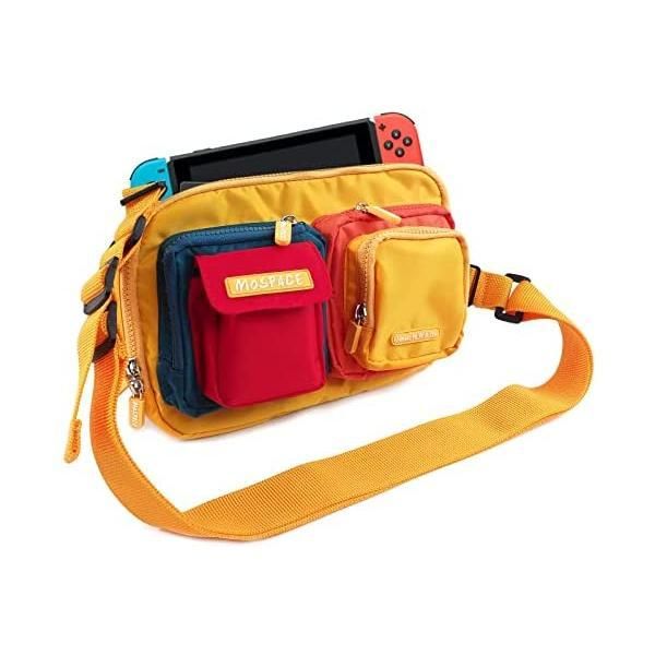 RunElves Switch ケース Nintendo Switch/有機elモデル対応 スイッチ ケース スイッチ 収納バッグ (イエロー)