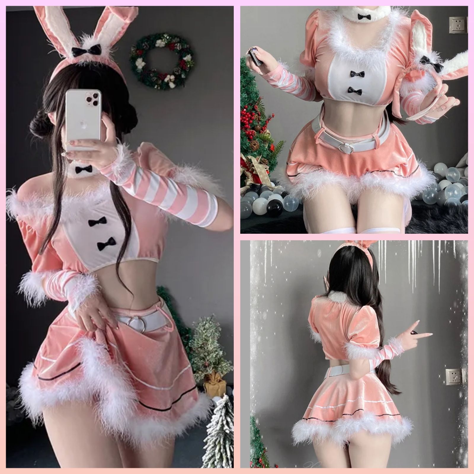 新品☆即発送❗残わずか❗】セクシーウサギ♥️クリスマス バニーガール コスプレ ピンク 可愛い セクシー メリークリスマス サンタクロース イベント  プレゼント 撮影会 衣装 新年会 忘年会 パーティー - メルカリ