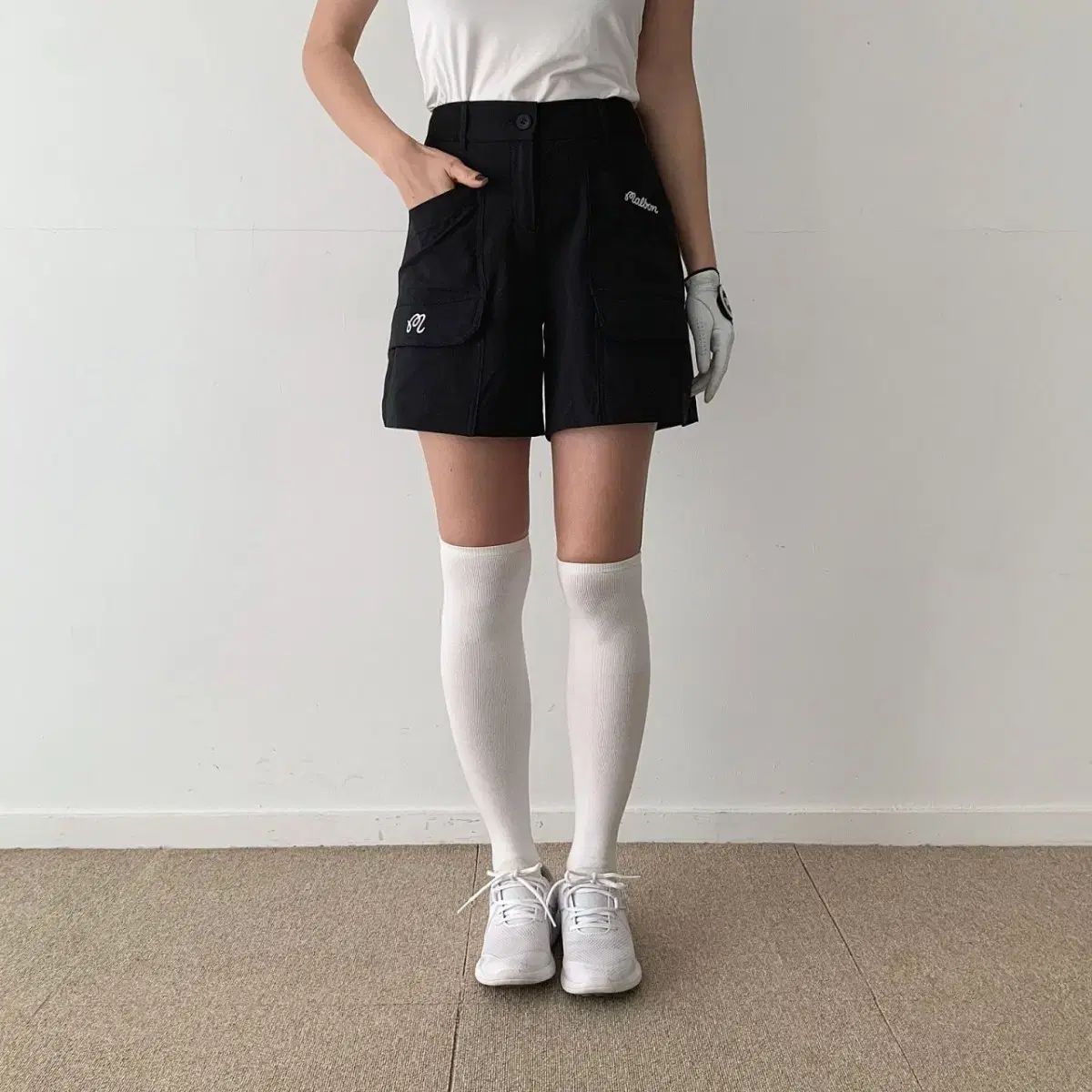 マルボンゴルフ スカート MALBON GOLF スポーツスカート パンツ付 L MALBON GOLF(マルボンゴルフ) レディース ゴルフ 半ズボン