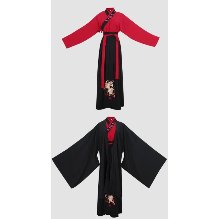 ロング丈羽織 カップル中華振袖シャツ