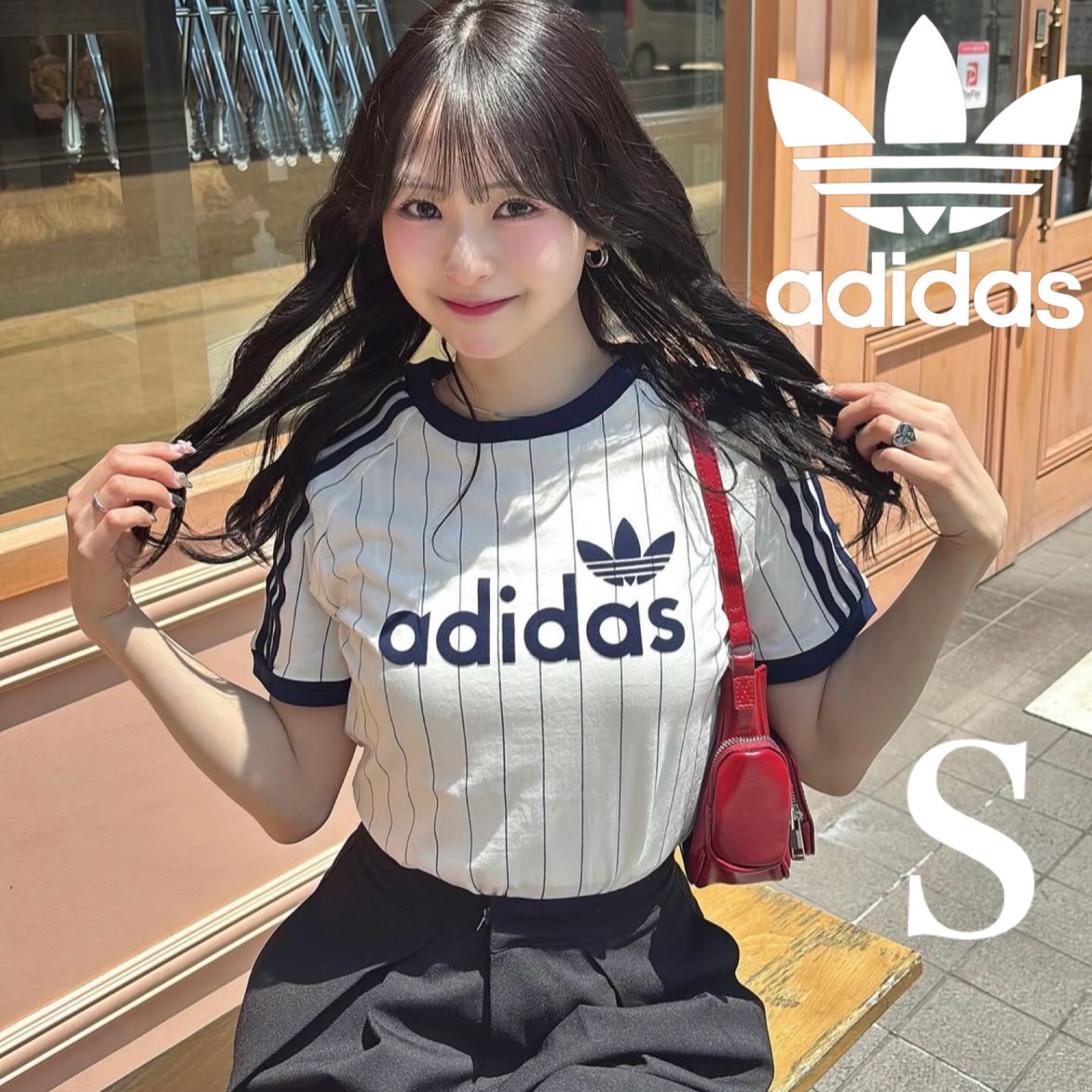 adidas リニア グラフィック リンガー Tシャツ　ホワイトM adidas リニア グラフィック リンガー Tシャツ ホワイトM adidas