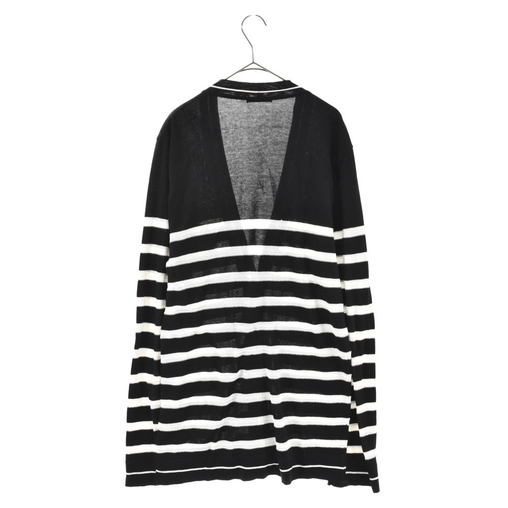 BALMAIN (バルマン) Emblem Border Knit Cardigan エンブレムボーダー