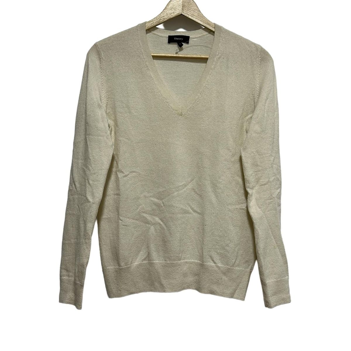 theory セオリー 長袖セーター サイズS レディース - アイボリー Vネック カシミヤ