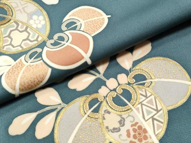 平和屋着物○訪問着 駒刺繍 桐 暈し染め 金彩 正絹 逸品 未使用