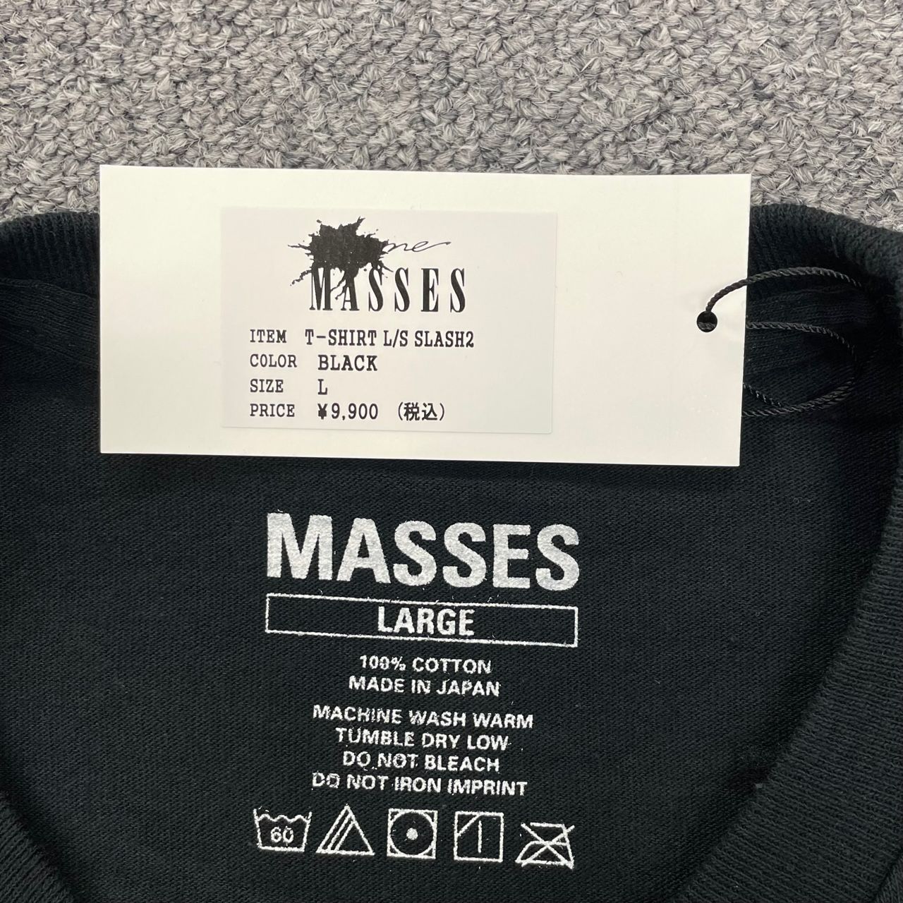 定価9900円 新品 MASSES T-SHIRT L/S SLASH2 ティーシャツ ロング