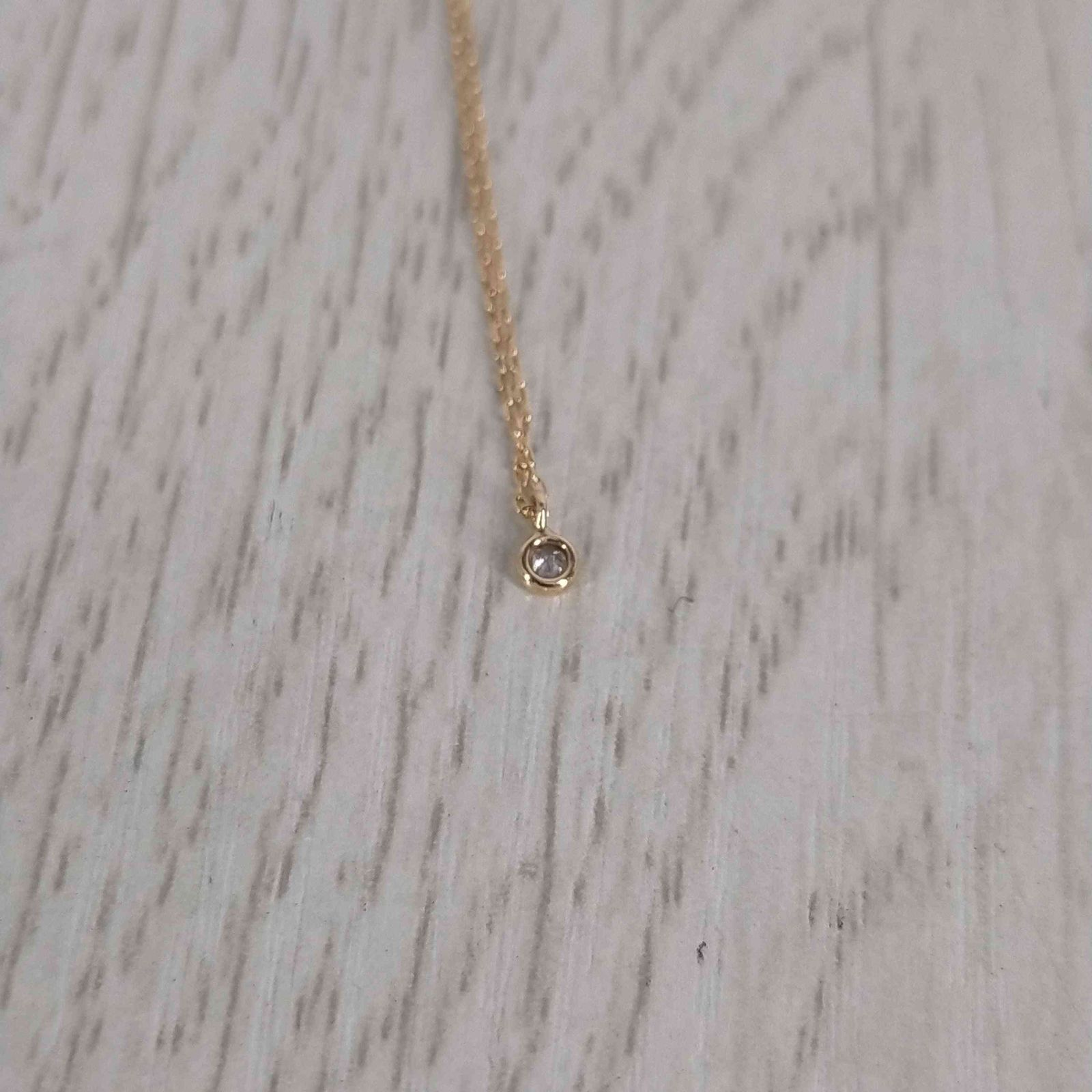 ルボンボン les bon bon diamond chain necklace K10ストーントップ 