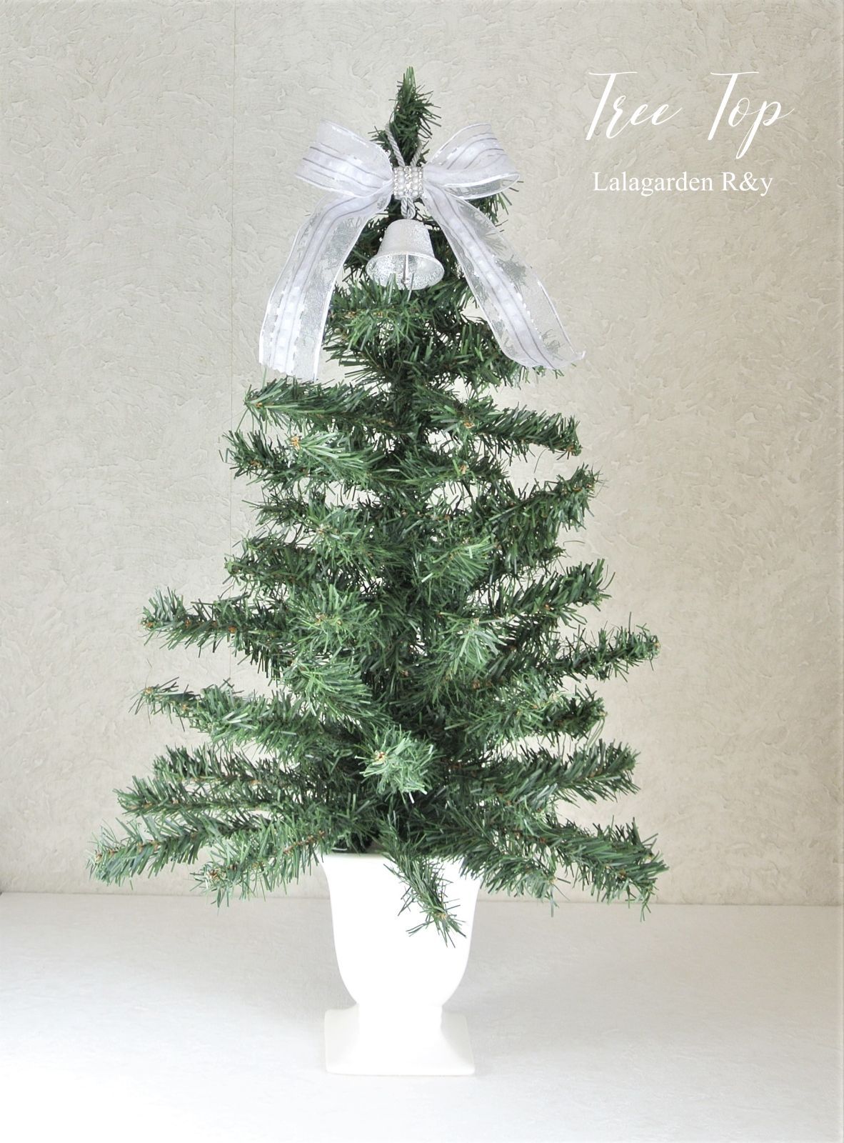 ツリーを華やかに♡ 可愛い♪白いリボンのクリスマスツリートップ