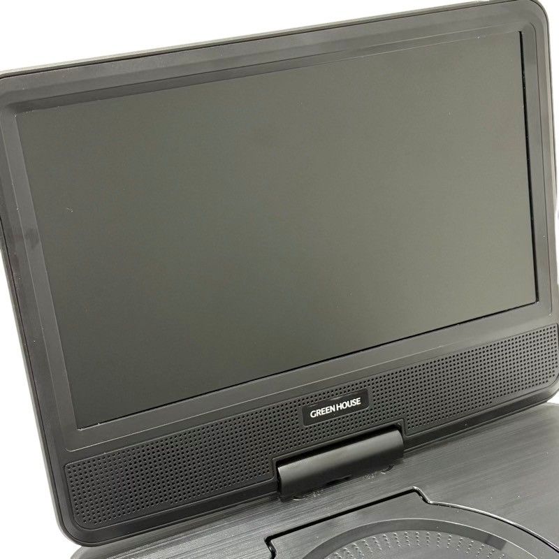 GREEN HOUSE 9型ワイドポータブルDVDプレーヤー 9N4PDV ブラック