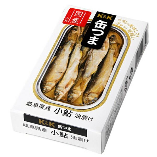 メーカー|問屋直送品 代引不可 国分 K-K 缶つま 岐阜県産 小鮎油漬け 55g×12個入× 2ケース ｜ おつまみ 缶詰 鮎