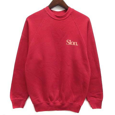 スロン slon テック ロゴ ラグラン スウェット シャツ トレーナー Tech 