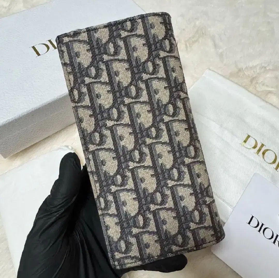 DIOR | バーティカル ロング ジップウォレット ディオール オブリーク