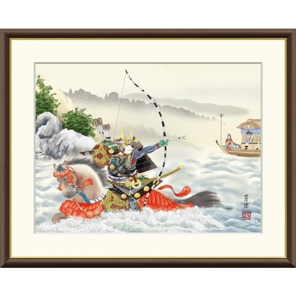 高精細デジタル額装版画 現代日本画 節句画 端午の節句 「 波上武者 」