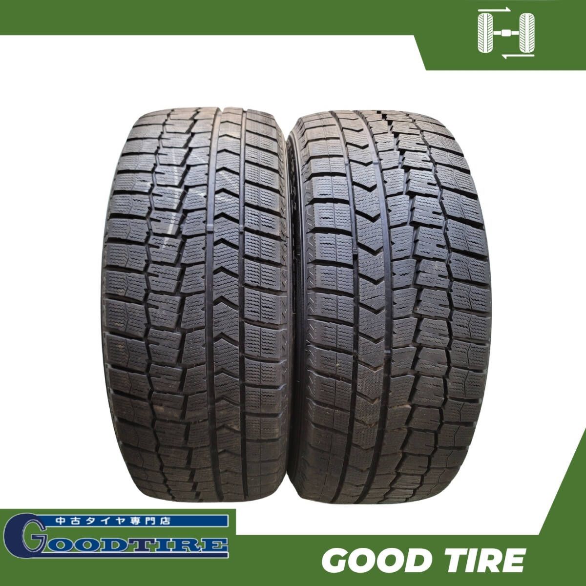 225|55R17 2025年製 冬用2本セット 8分山 ダンロップ WINTERMAXX WM02 タイヤ タイヤ アルファード フーガ フォレスター 6524