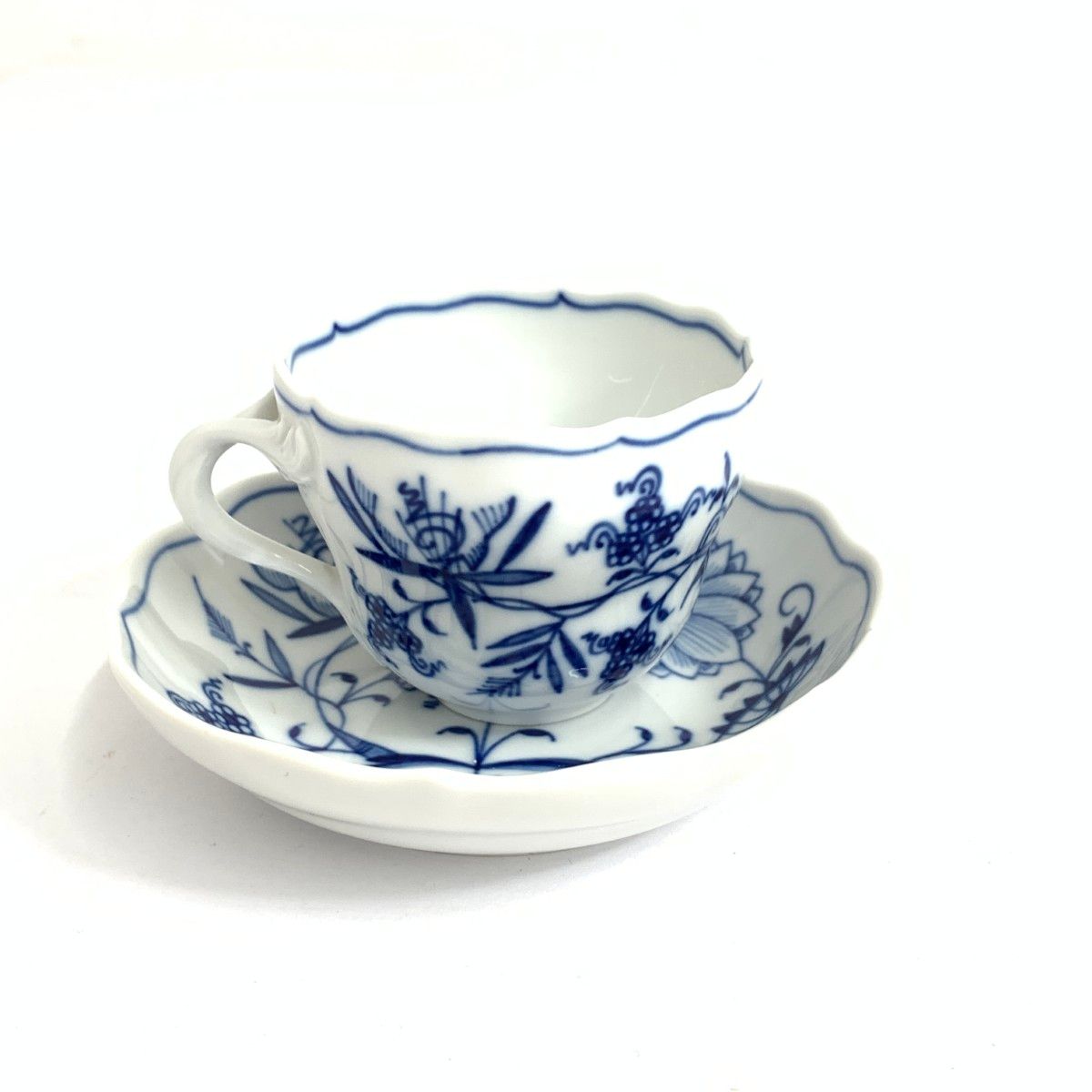 マイセンデミダスカップ Meissen マイセン デミタスカップ＆ソーサー ブルーオニオン