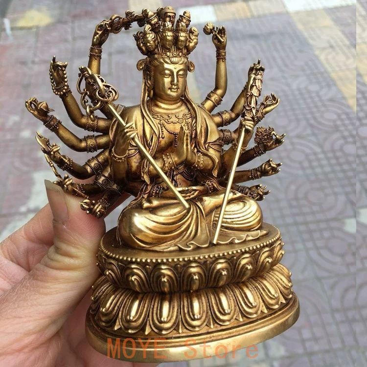 仏教美術 仏像 準提母菩薩仏像 十八臂仏母 仏堂供仏 彫刻 置物