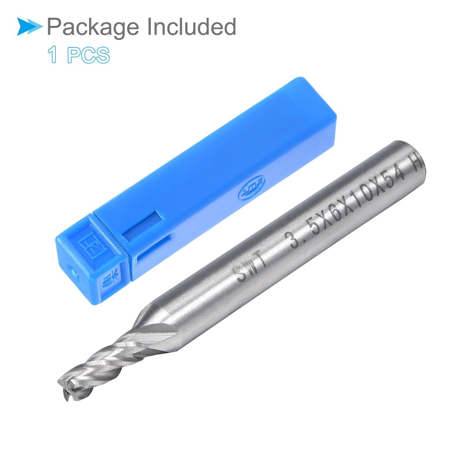 CARBIDE 6 FLUTE HARD SQUARE 55 HELIX - インプラス 1 個 55 HRC 3