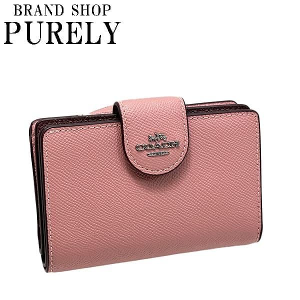 コーチ 財布 レディース COACH 折り財布 クロスグレイン レザー