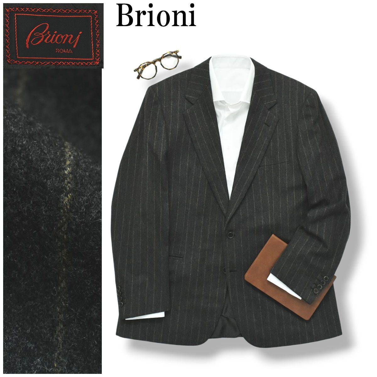 新品☆Brioni☆ブリオーニ☆カシミヤ ウール ジャケット☆コート☆XL
