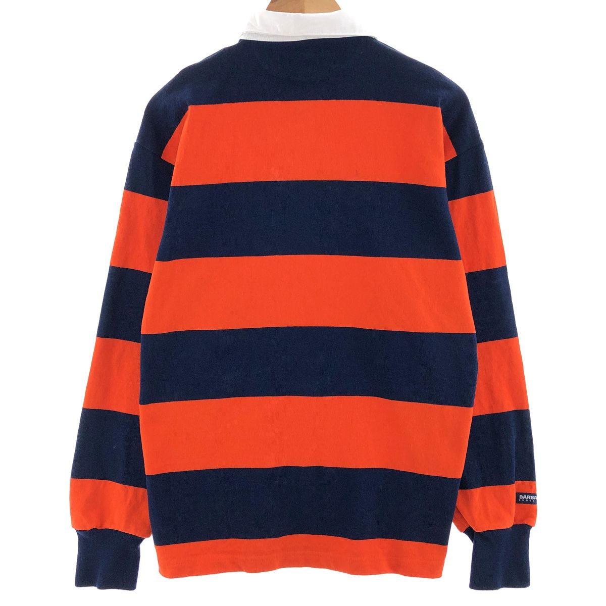 古着 バーバリアン BARBARIAN ボーダー柄 長袖 ラガーシャツ カナダ製