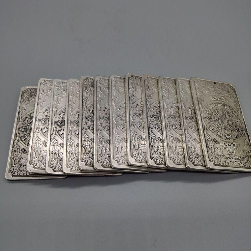 12点セット 金属工芸 浮き彫り 細工 十二干支 希少 中国美術 茶道具 12点セット 金属工芸 浮き彫り 細工 十二干支 希少 中国美術 茶道具