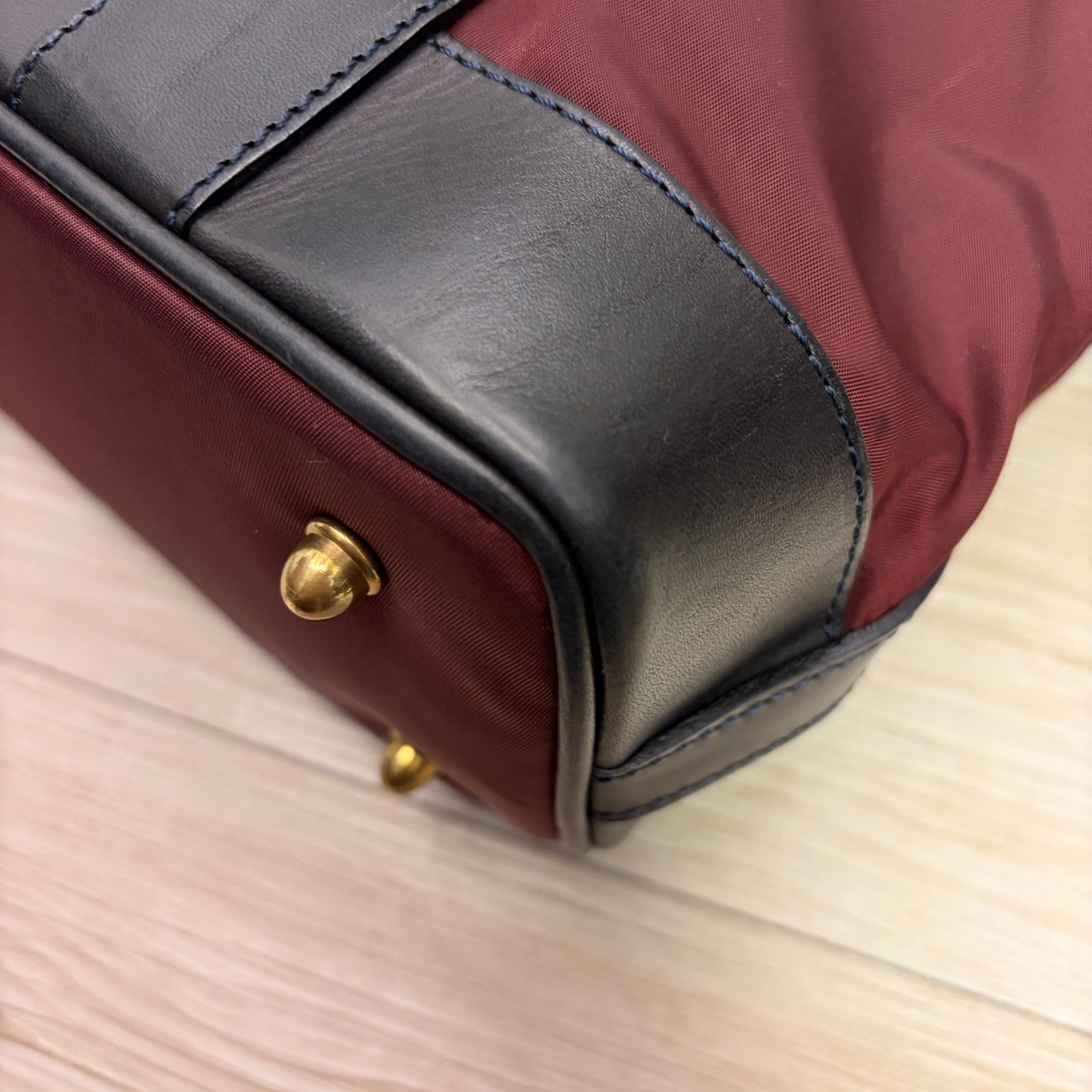 ✨Felisi 19-23 トートバッグ レッド×ブラック✨ ビジネスバッグ 通勤 