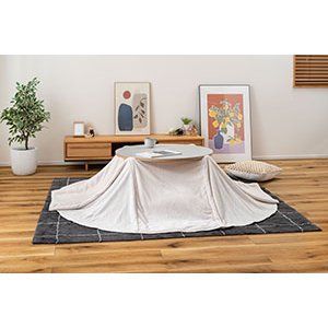 こたつ布団 単品 約209×209cm アイボリー 薄手 薄掛け コタツ布団 こたつ本体別売 生活雑貨 日用雑貨 冬支度 寒さ対策