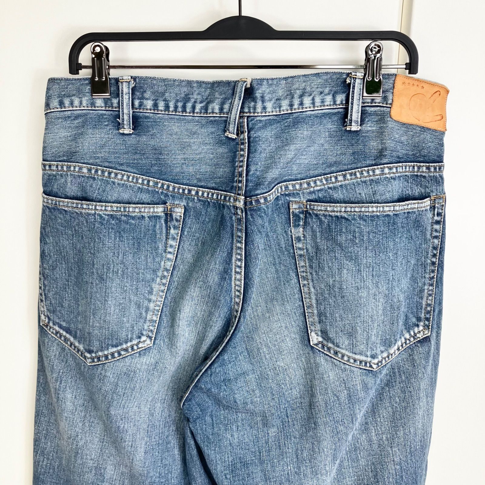 45R ライ麦デニムのクロスオーバーパンツ（重） デニムパンツ 34  