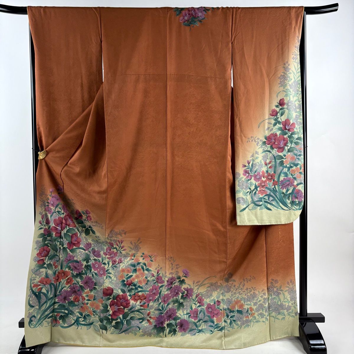 要事前確認　振袖　桜　正絹　裄66.5cm　身丈167cm　赤 　3362rym 要事前確認 振袖 桜 正絹 裄66.5cm 身丈167cm 赤 3362rym 振袖