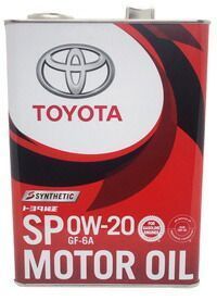 TOYOTA トヨタ エンジンオイル SP 0W-20 GF-6A 4L 缶 08880-13205 | トヨタ純正 toyota純正 0W20 4L缶 4リットル 全合成油 車 オイル 人気 純正オイル 交換 オイル缶 オイル交換 モーターオイル 油 エ